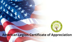 Solon Area community Foundation American Legion Certificate of Appreciation