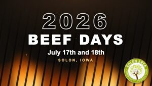 Solon Beef Days 2026, July 17th and 18th, Solon, Iowa